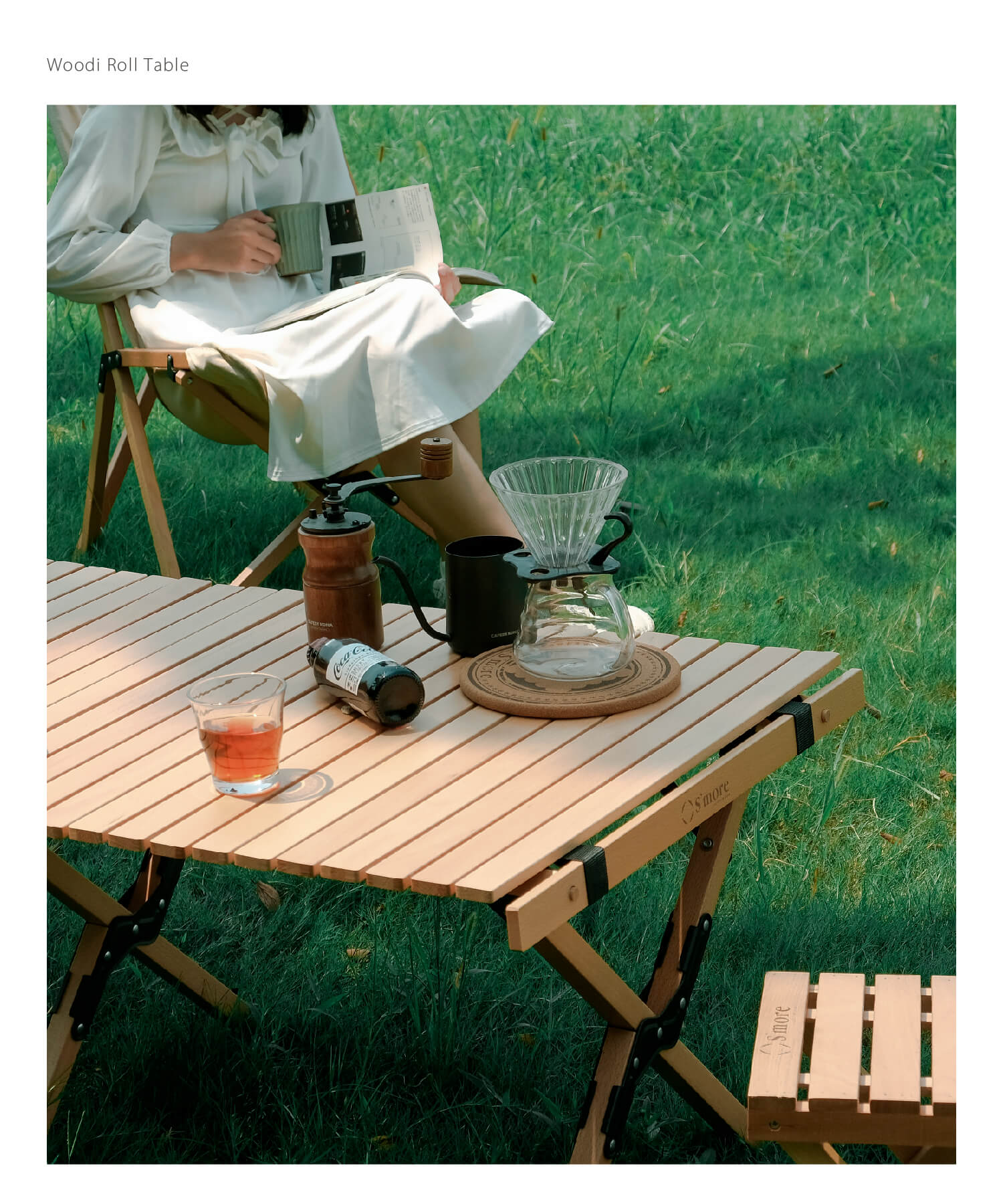 楽天市場】【S'more /【Lサイズ】 Woodi Roll Table 120】 キャンプ