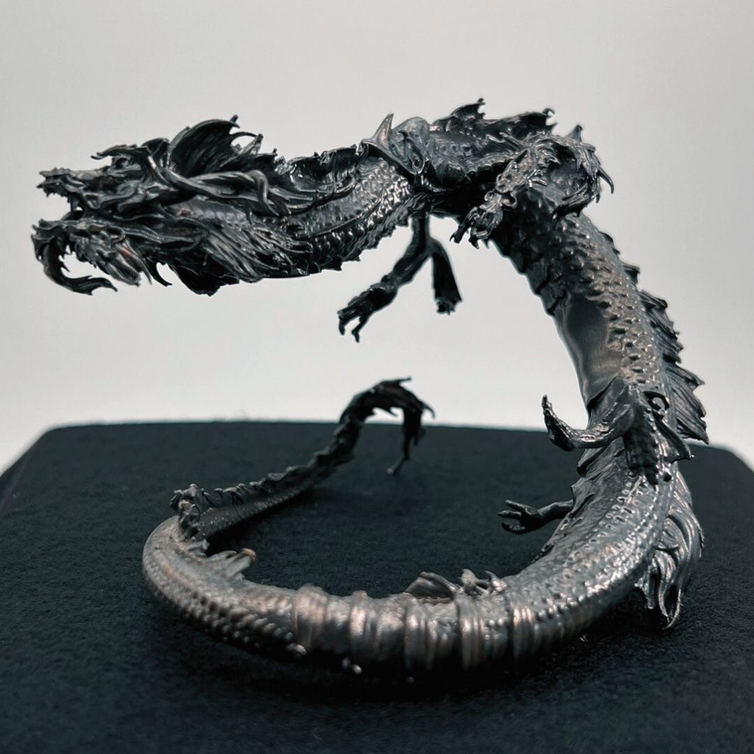 楽天市場】風水 龍 ブラックドラゴン -黒鱗滅竜- 金属 置物 竜 玄関