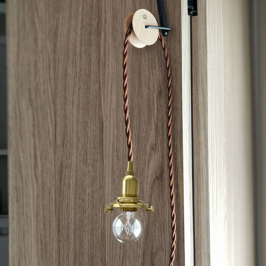 楽天市場】E17 真鍮ソケット 300cm レトロ コンセント式 コード3m