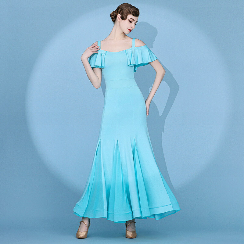 楽天市場】送料無料 全3色 社交ダンスドレス モダンドレス オフ