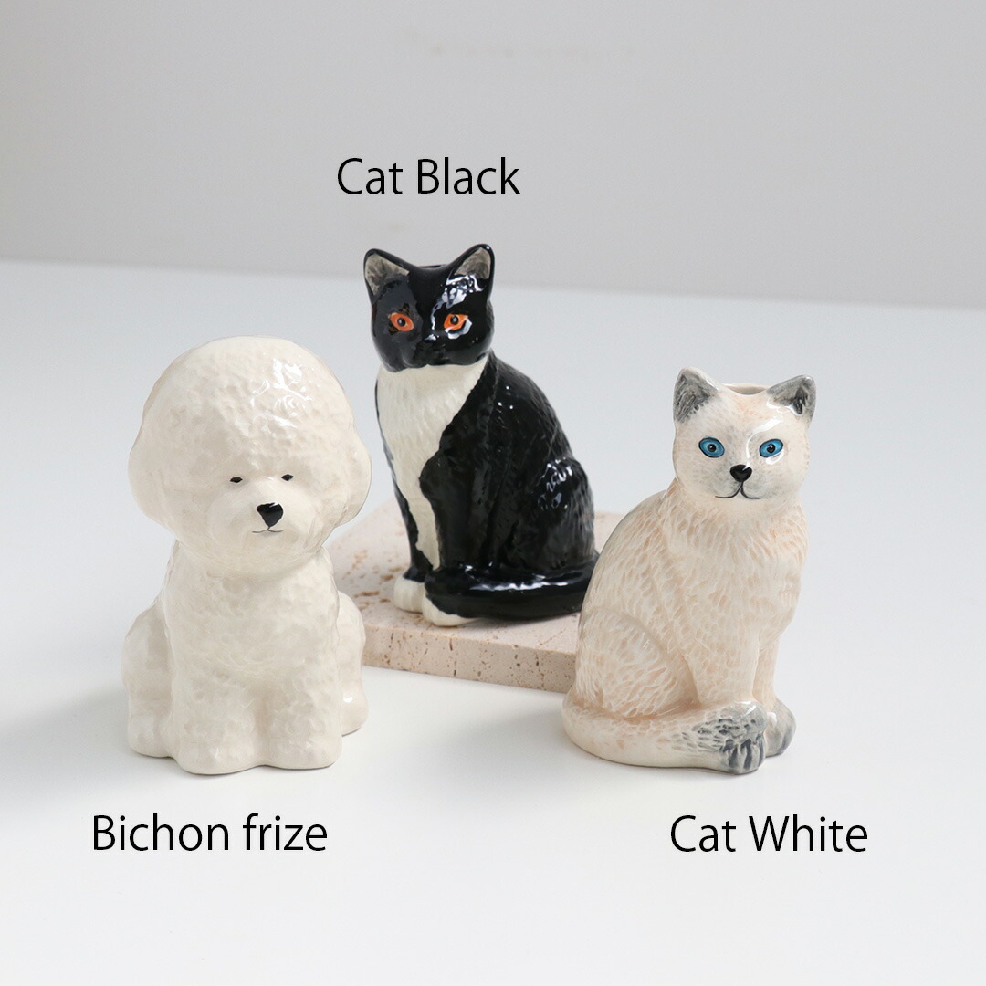 楽天市場】アニマルベース 猫 犬 ビションフリーゼ 一輪挿し 花瓶 ペン