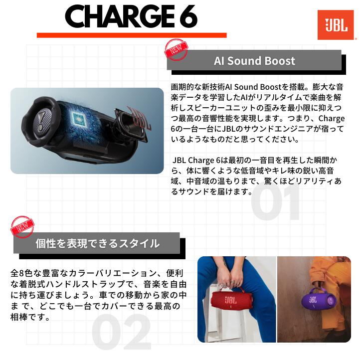 楽天市場】☆ご購入特典あり☆JBL CHARGE6 チャージ6 ポータブル