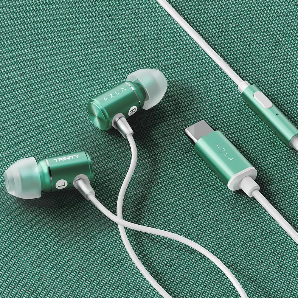 楽天市場】AZLA 有線イヤホン TRINITY USB-C Frozen Mint リミテッド