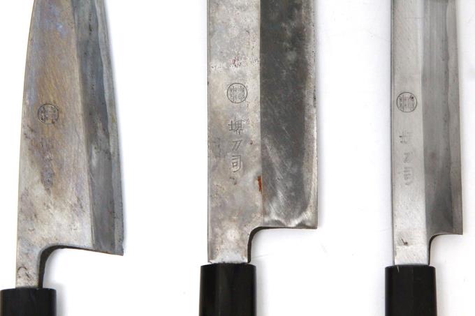 楽天市場】【中古】【並品】堺刀司 服部栄養専門学校 包丁7点セット