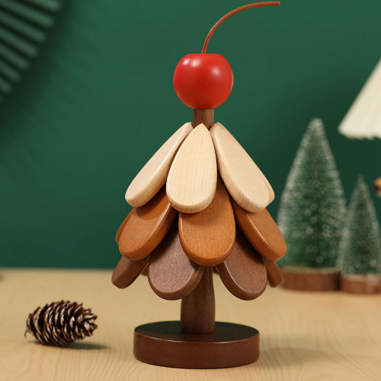 楽天市場】クリスマスツリー 卓上 木製 コースター 3枚セット