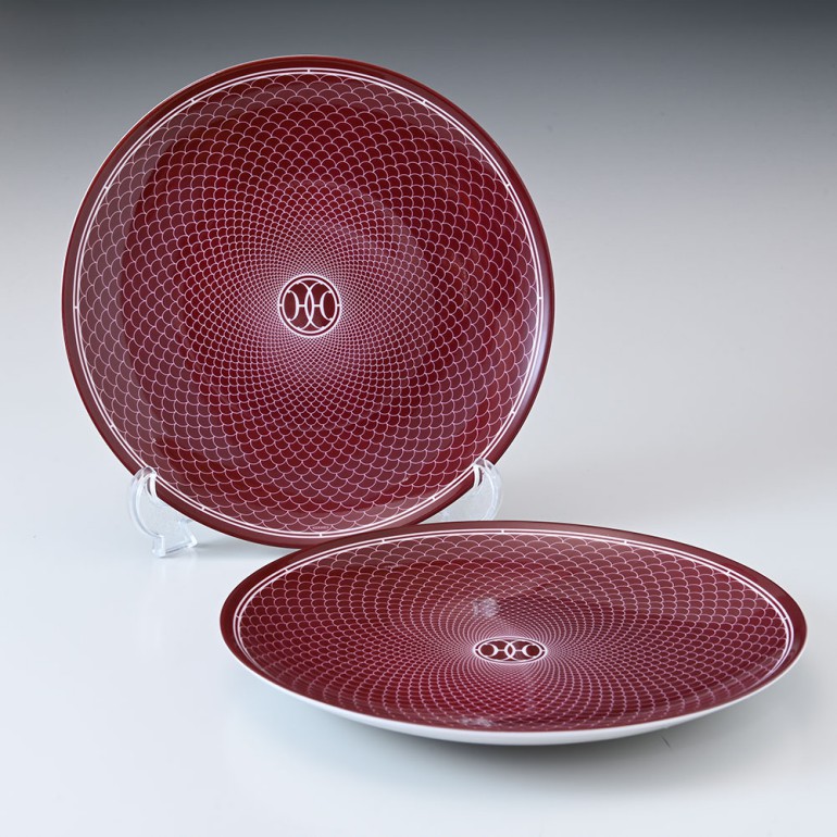 楽天市場】エルメス HERMES プレート ペア Hデコ H DECO ROUGE Hデコ
