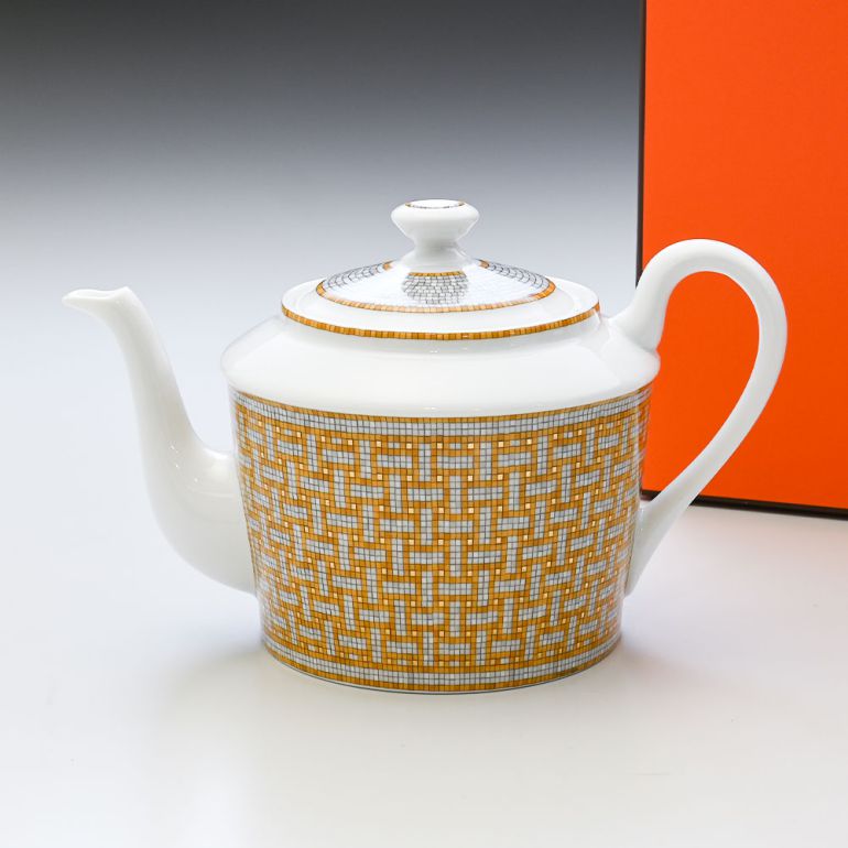 楽天市場】エルメス HERMES ティーポット モザイク AU24 ゴールド
