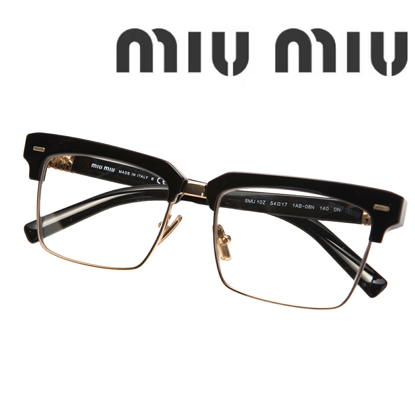 楽天市場】【新品】 MIU MIU ミュウミュウ スクエアフレーム メガネ