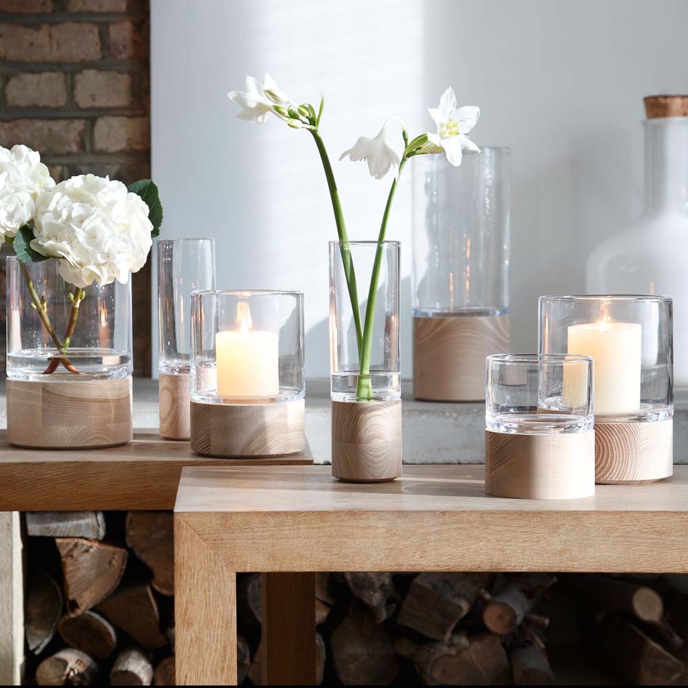 楽天市場】LSA エルエスエー フラワーベース ＆ ウッドトレー Lotta