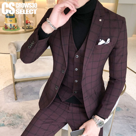 楽天市場】スーツ メンズ ホストスーツ ウィンドペン チェック スリム