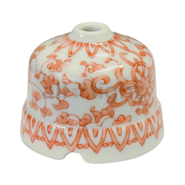 楽天市場】青山電陶 シーリング・ローゼット アンティーク赤 白磁製