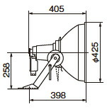 楽天市場】東芝 屋外用HID投光器 キャドミラーA 300W