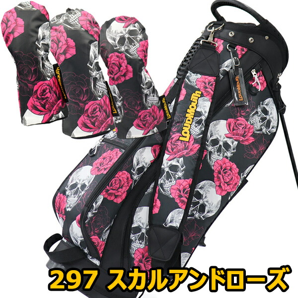 ラウドマウス スカルデザイン ゴルフバッグ ほぼ新品 ヘッドカバー