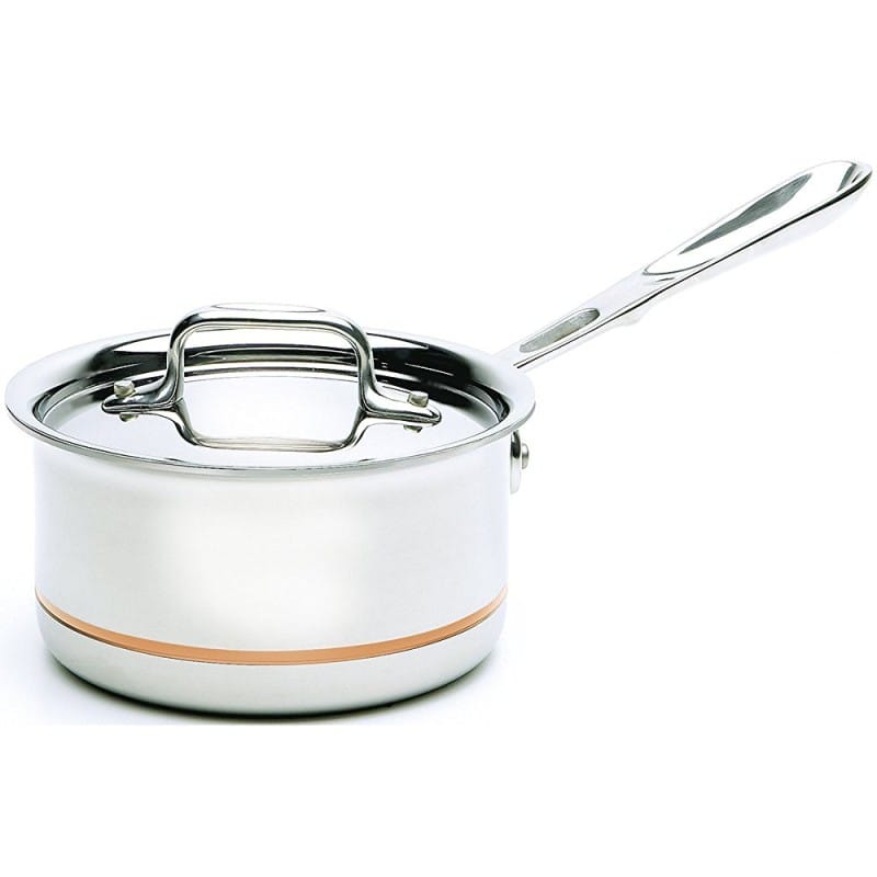 楽天市場】ソースパン 片手鍋 フタ付 オールクラッド コッパーコア 5層