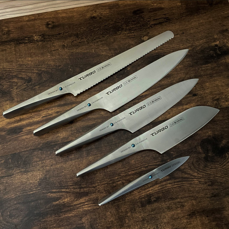 楽天市場】ポルシェデザイン 包丁 牛刀 中 クロマ ターボ 刃渡187mm