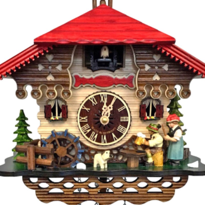 楽天市場】からくり時計 ドイツ製 鳩時計 カッコウ時計 森 ビール 水車