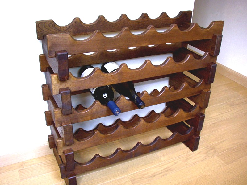 楽天市場】天然木 ワインラック 日本製 木製 1段6本×5段セット 30本