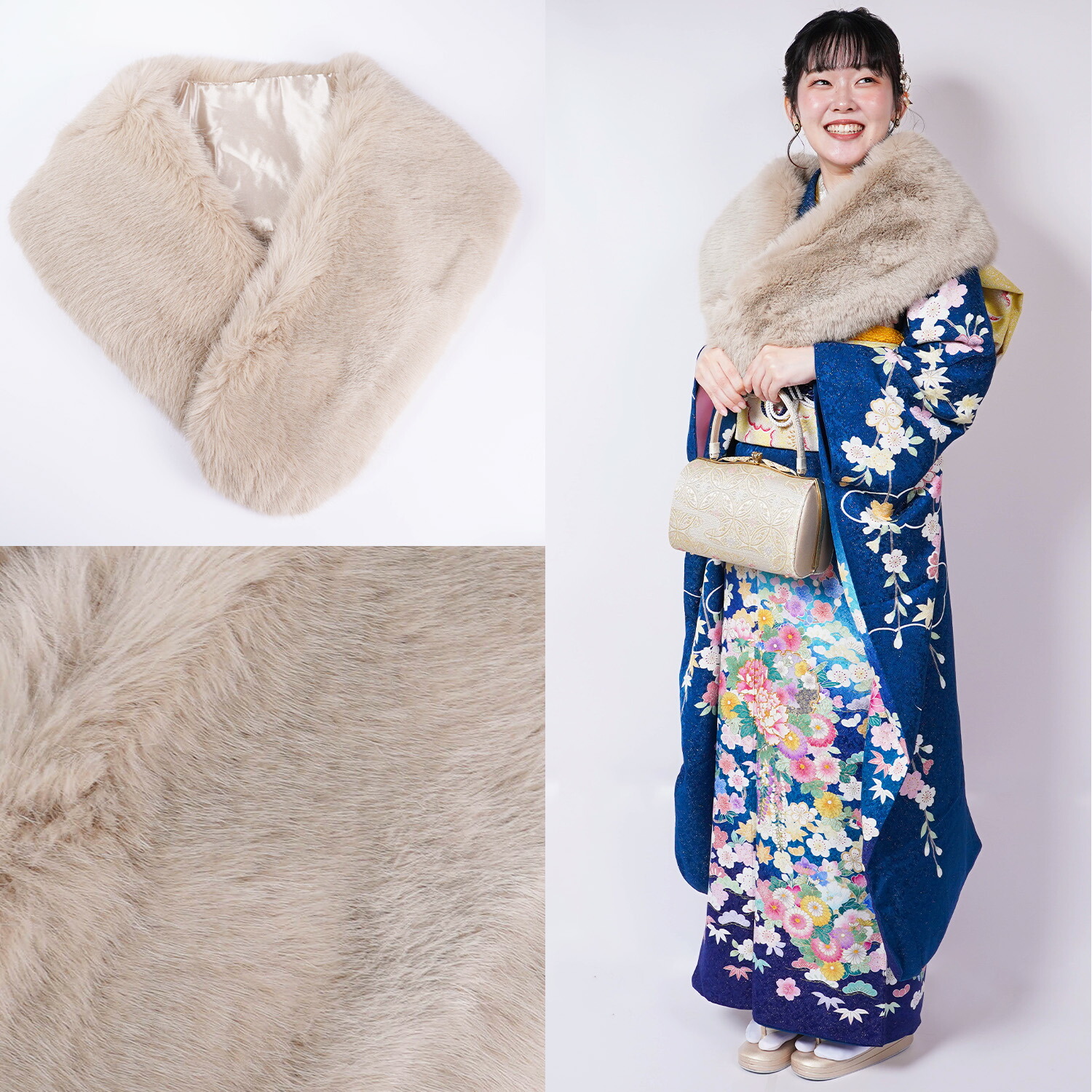 成人式 ファー ブラウン系ミックス 楽天市場】成人式 ショール 振袖