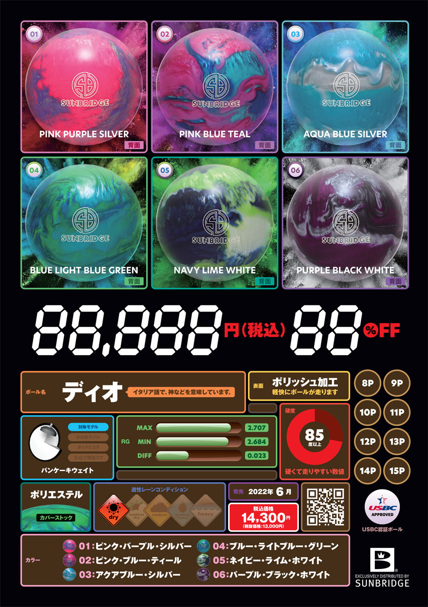 楽天市場】【SUNBRIDGE】ディオ DIO2022年6月発売 : ボウリング