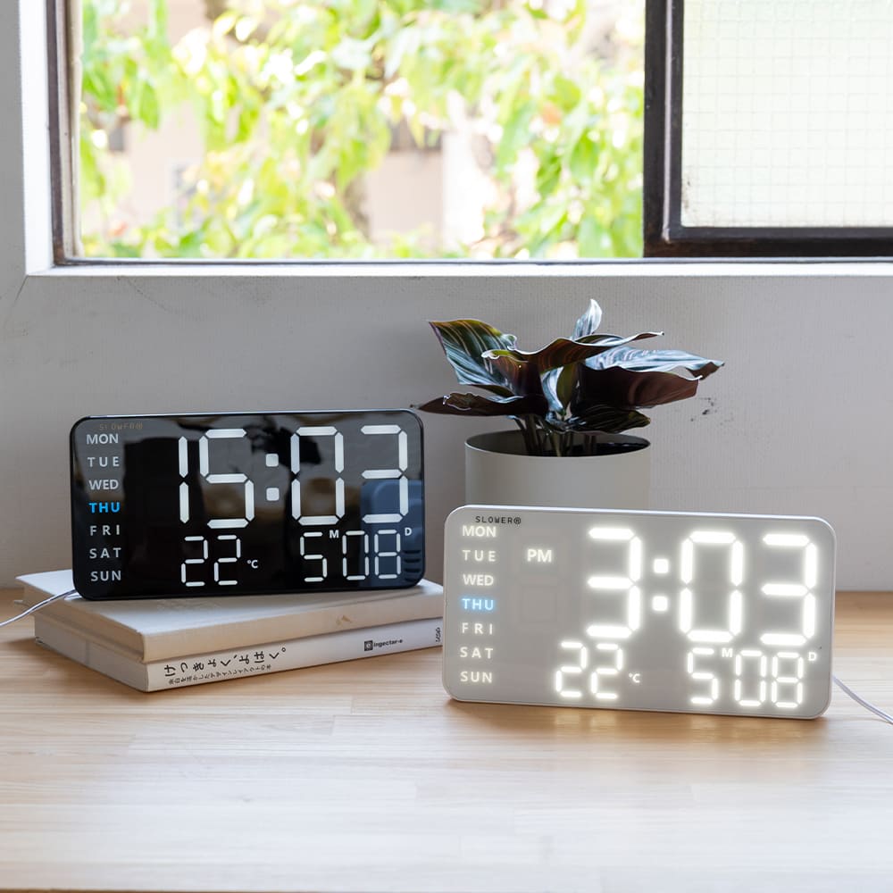 楽天市場】【SS限定P2倍】 置き時計 掛け時計 デジタル おしゃれ AC