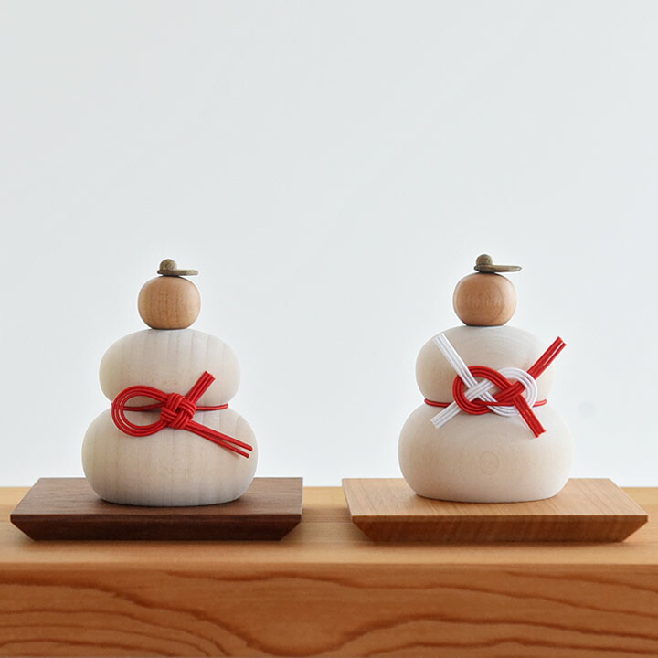 楽天市場】【アンジェ別注】 hare 水引で結ぶ 小さな木の鏡餅 日本製