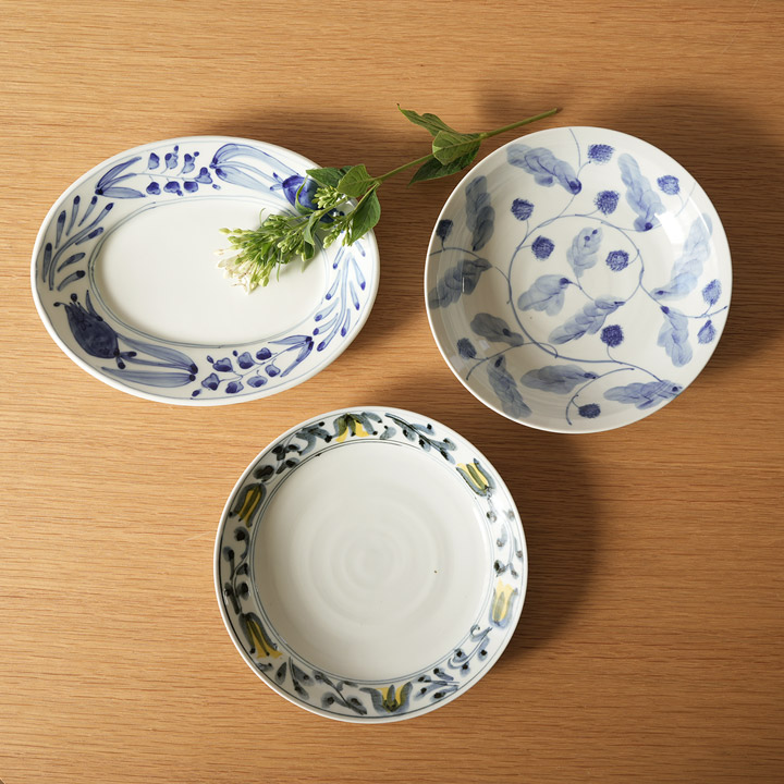 楽天市場】九谷青窯 横井佳乃 7寸皿／よこいよしの【送料無料】【2