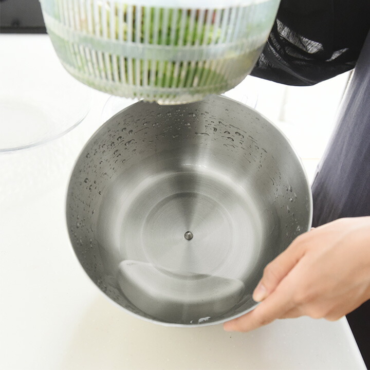 楽天市場】日本製 サラダスピナー ステンレス 野菜 水切り ボウル