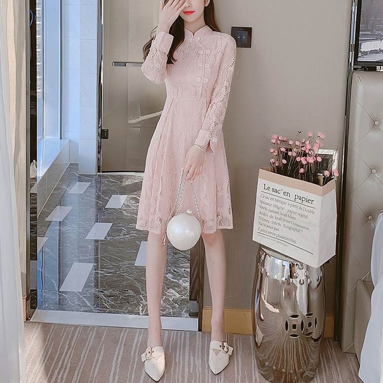 楽天市場】ワンピース レディース 送料無料 個性的 長袖 スタンド