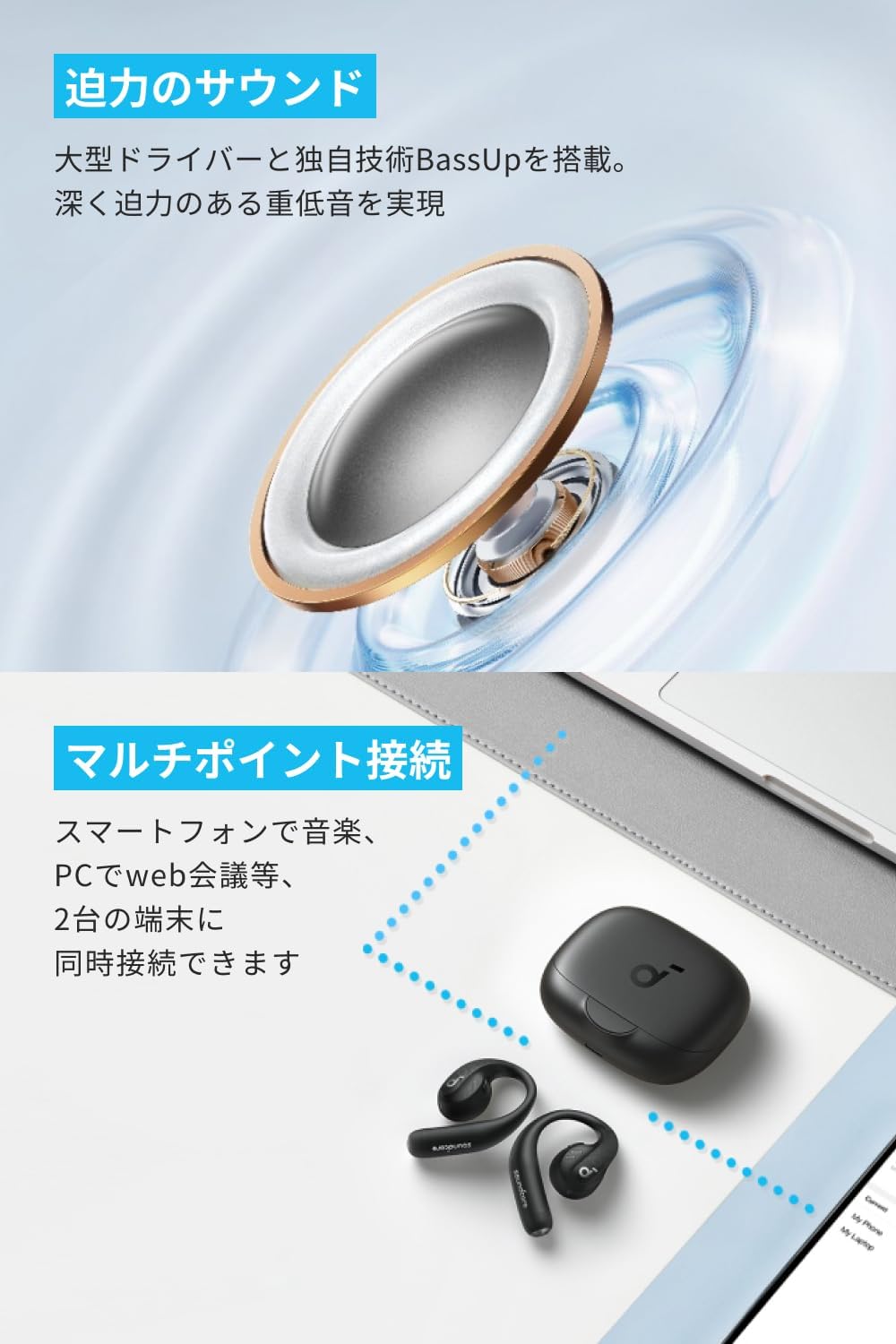 楽天市場】Anker Soundcore AeroFit Pro（Bluetooth 5.3）【オープン