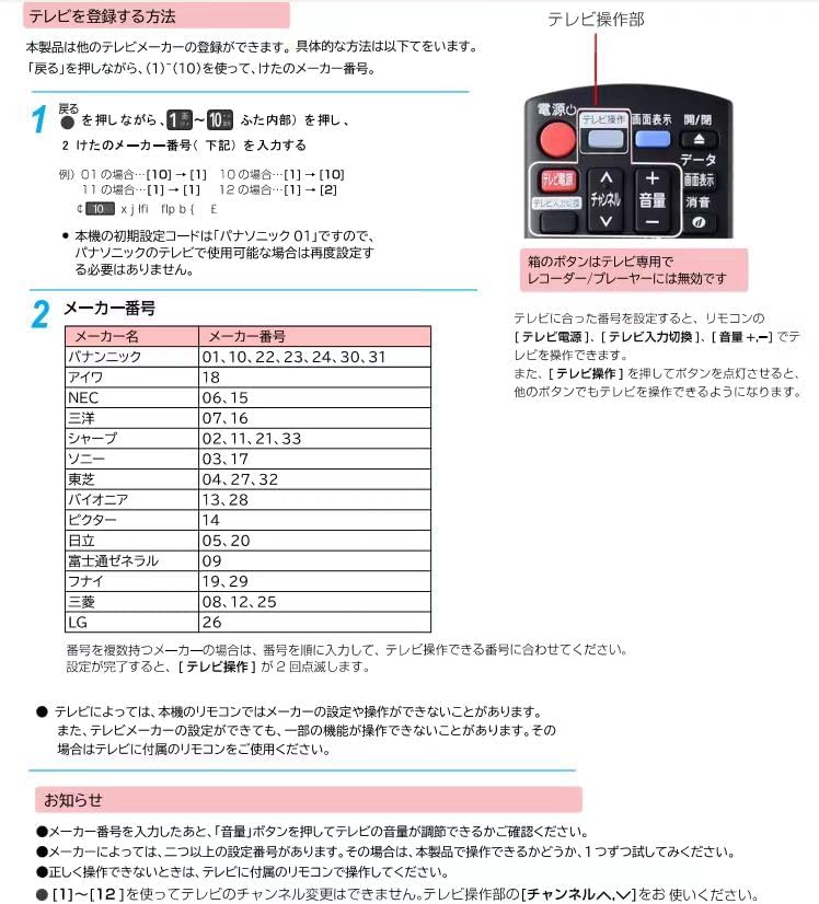 楽天市場】ブルーレイ ディスク DVD レコーダー リモコン N2QAYB001086