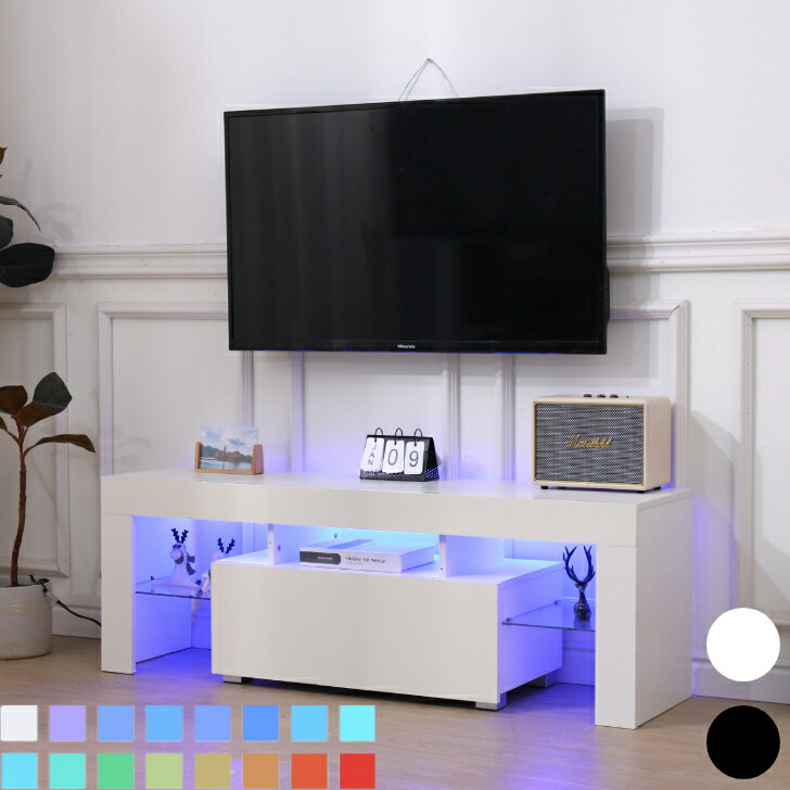 楽天市場】送料無料 テレビ台 ローボード LEDライト付き 北欧 テレビ
