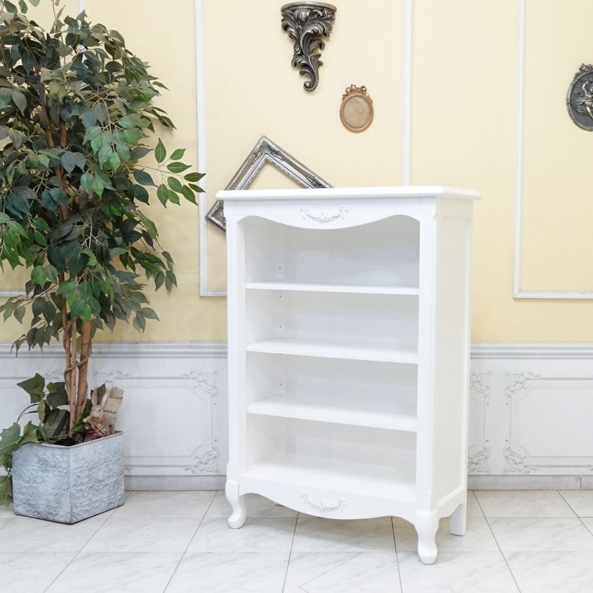 楽天市場】白 アンティーク調（本棚｜本棚・ラック・カラーボックス