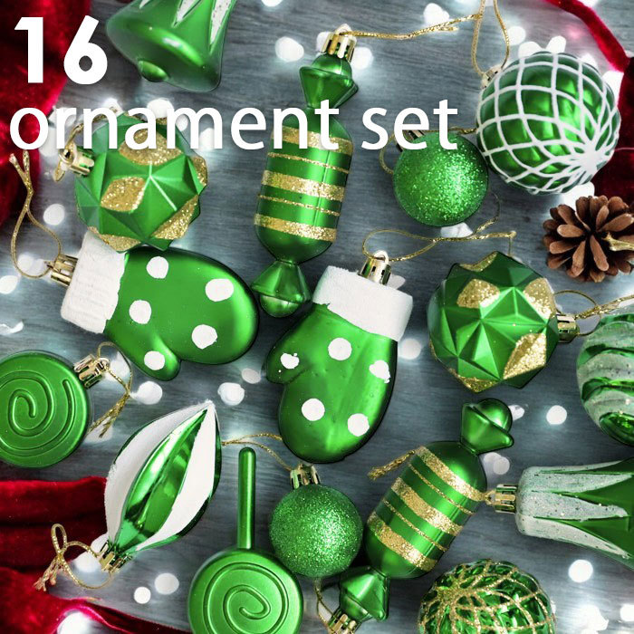 楽天市場】オーナメント クリスマス Xmas 16個セット クリスマスツリー