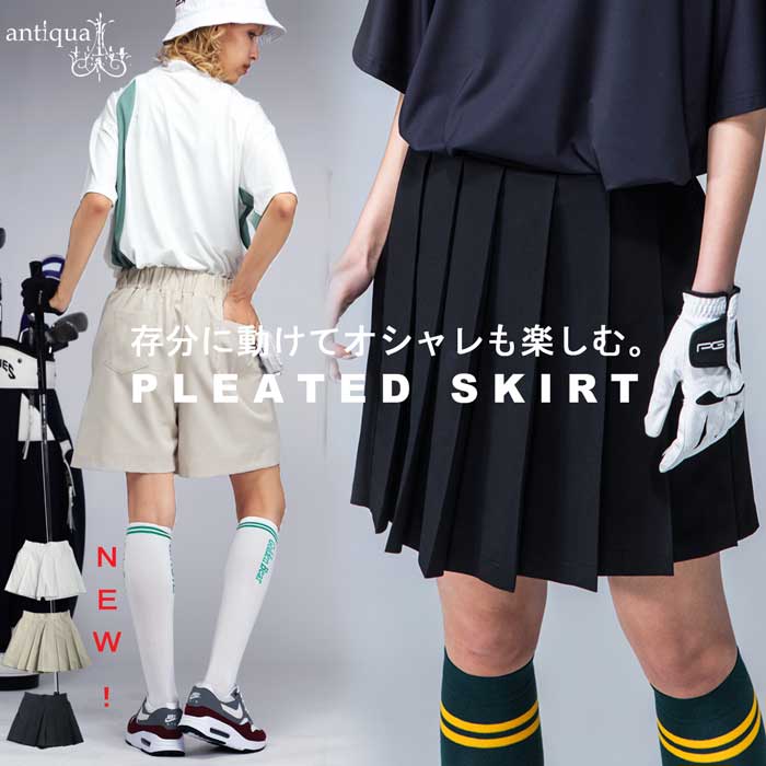 楽天市場】ANTIQUA GOLF×STCH プリーツスコート スカート 送料無料・再