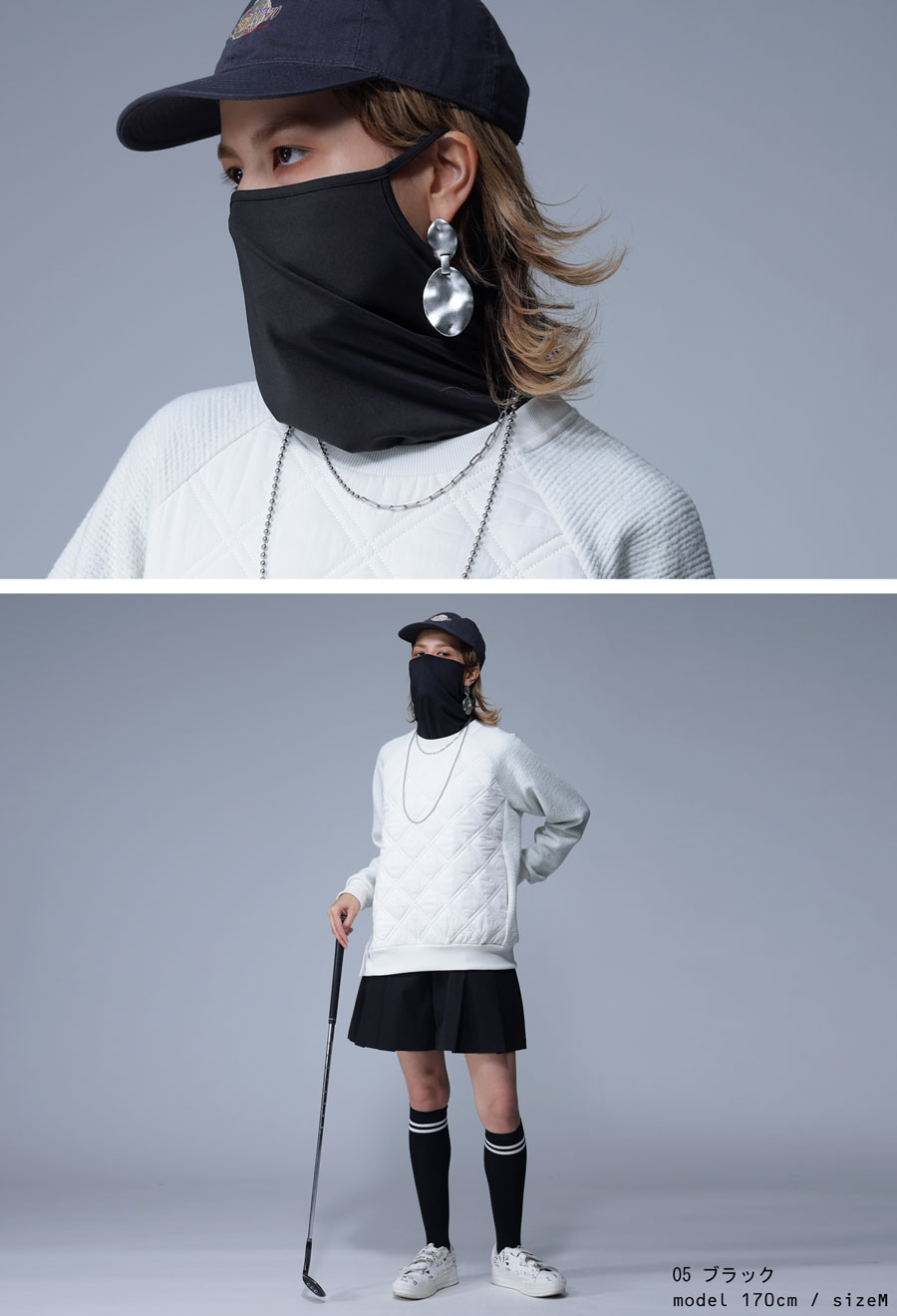 楽天市場】ANTIQUA GOLF×STCH マスク付き インナーシャツ レディース