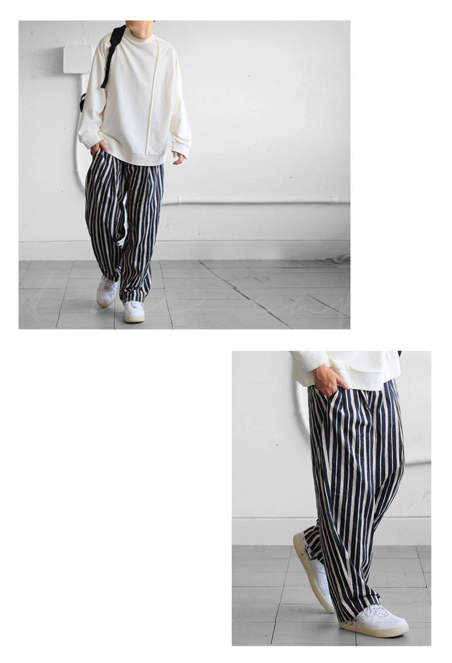 楽天市場】ストライプ柄パンツ パンツ メンズ ボトムス ロング 送料