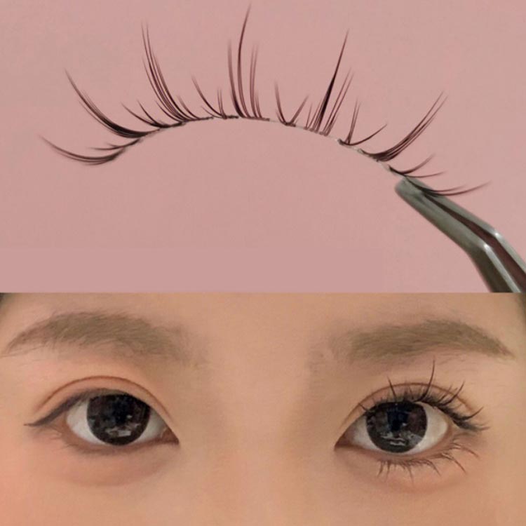 楽天市場】【送料無料】つけまつげ 下 つけま 部分用 ナチュラル 目尻