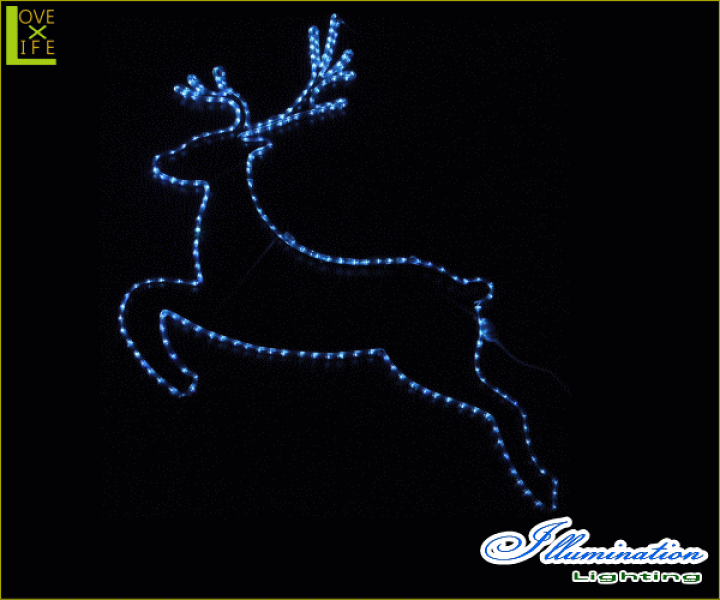 楽天市場】【イルミネーション】ホッピングトナカイ【ホワイト