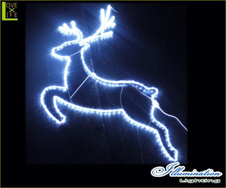 楽天市場】【イルミネーション】ホッピングトナカイ【ホワイト