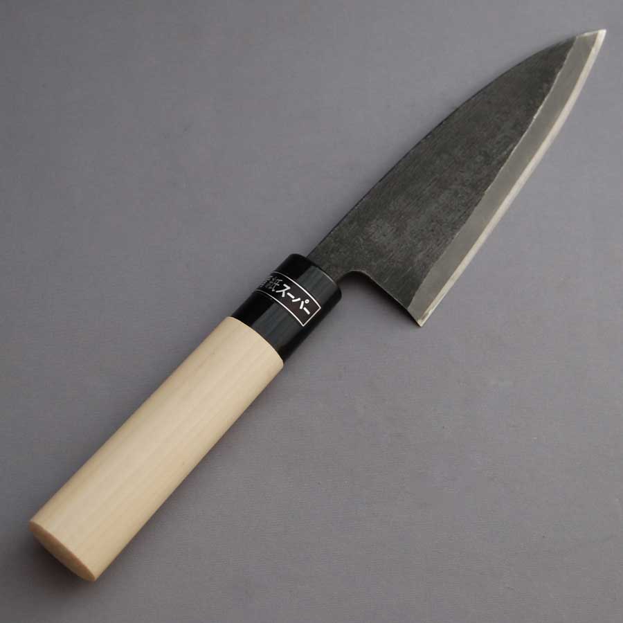 楽天市場】青紙スーパー片刃アジ切包丁105mm : 金物屋 青鉄