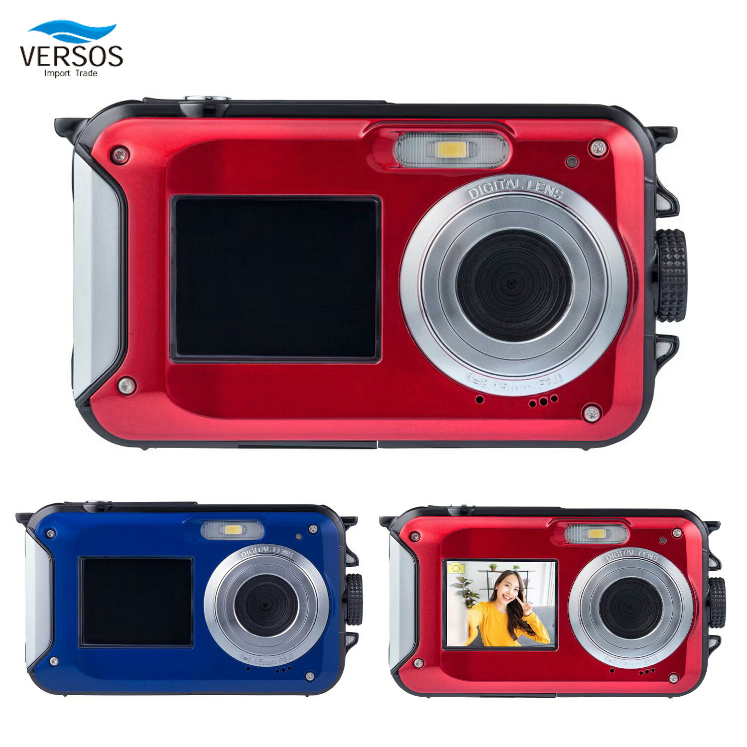 楽天市場】VERSOS VS-N004SY デジタルカメラ デジカメ 2画面 手振れ