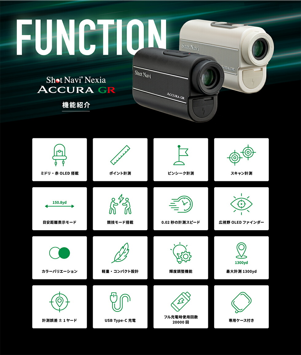 楽天市場】【限定15%OFFクーポン】ショットナビ ACCURA GR(アキュラ