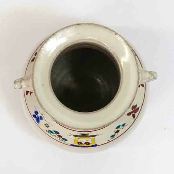 楽天市場】赤膚焼 大塩昭山 ◇【花器】赤膚焼/大塩昭山作 奈良絵 耳付