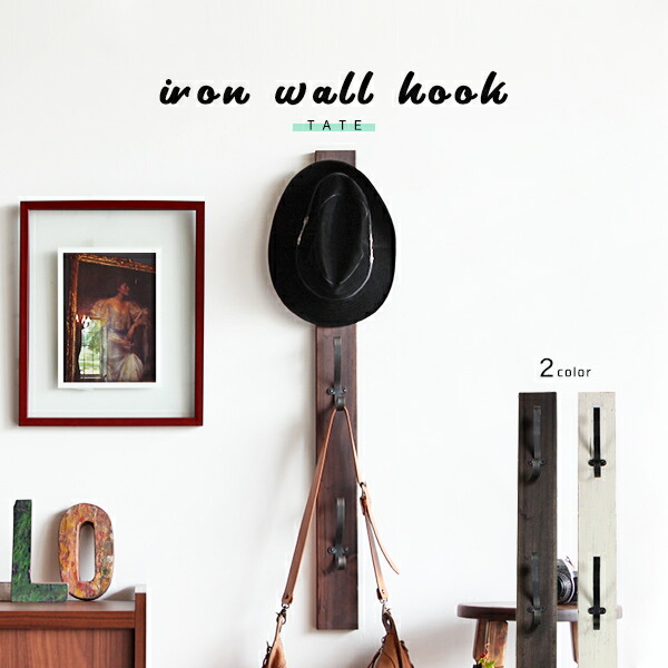 楽天市場】【在庫限りで販売終了】壁掛け フック 縦 帽子掛け 木製