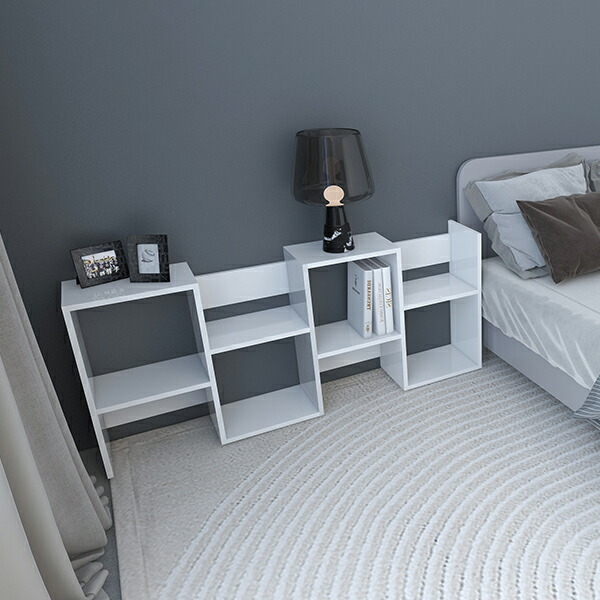 楽天市場】オープンラック 白 本棚 シェルフ ディスプレイラック 横