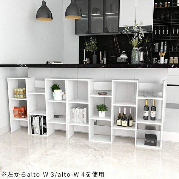 楽天市場】オープンラック 3段 本棚 白 ディスプレイラック 完成品 横