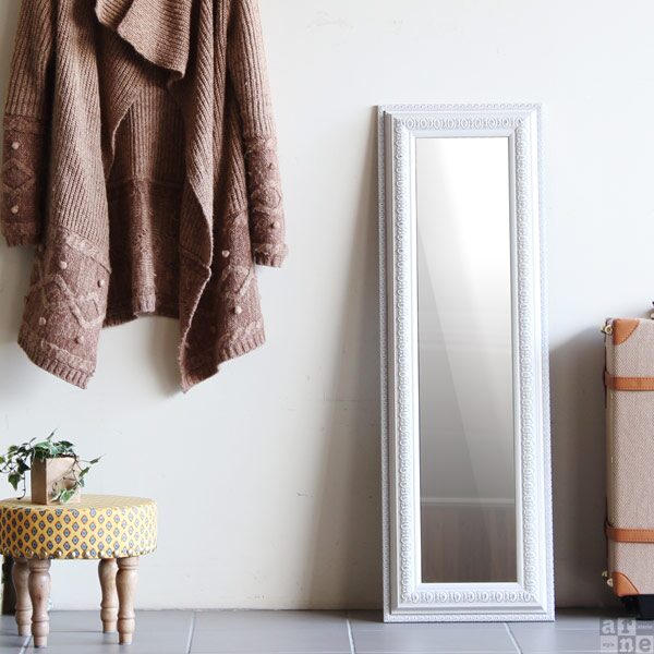 楽天市場】ウォールミラー ホワイト 姿見 全身 賃貸 壁掛け デコ