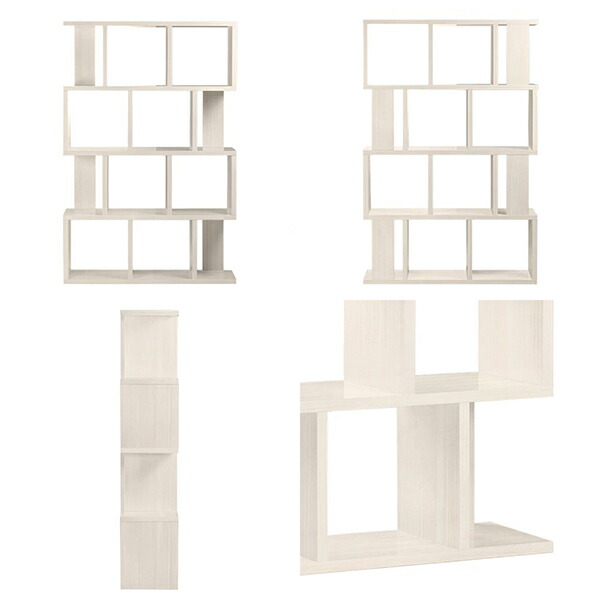 楽天市場】ディスプレイラック 小物 s字ラック ホワイト 本棚 ラック 4