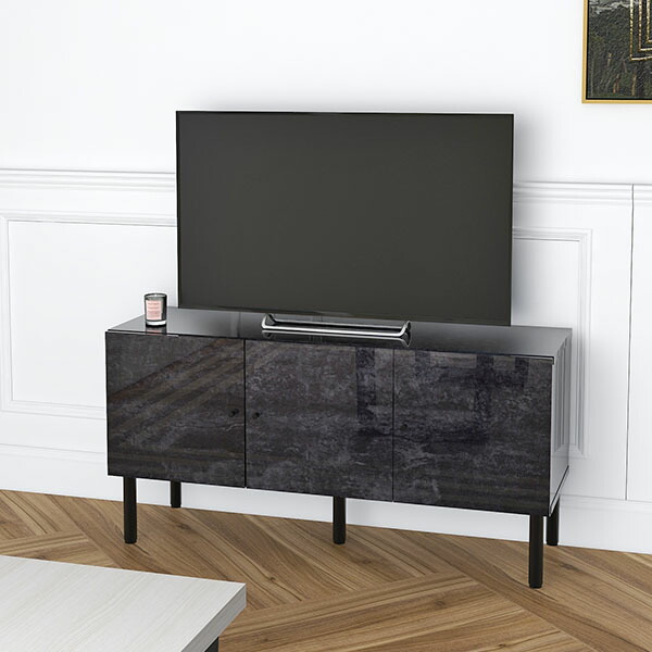 楽天市場】テレビボード 120 黒 脚付き テレビ台 ローボード 120cm