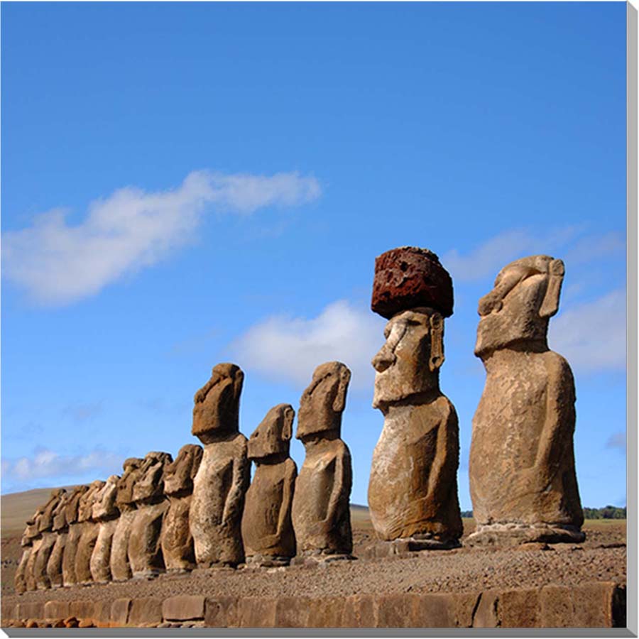イースター島のモアイ像 置物7体＆台座 【公式通販】